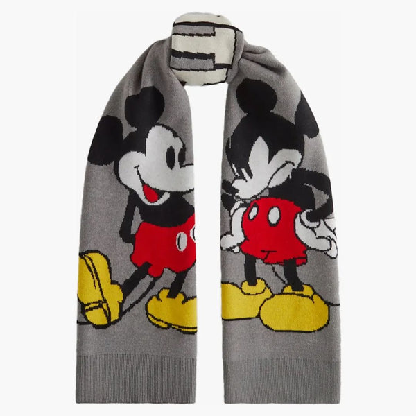 Kith X Disney Mickey & Friends Sticked Mickey Scarf Light Heather Grey