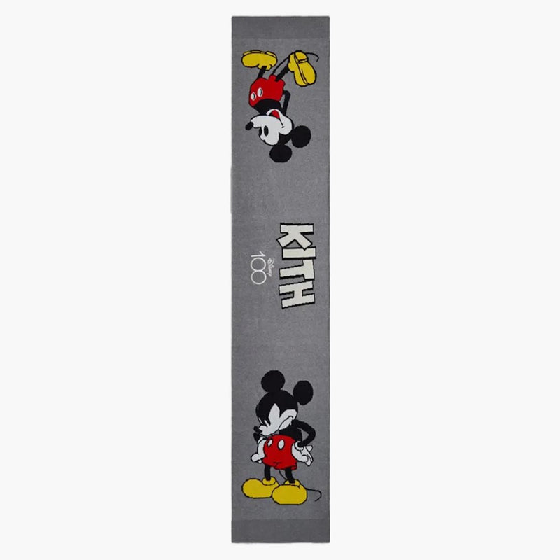 Kith x Disney Mickey & Friends pletený mickey šátek světle heather šedá