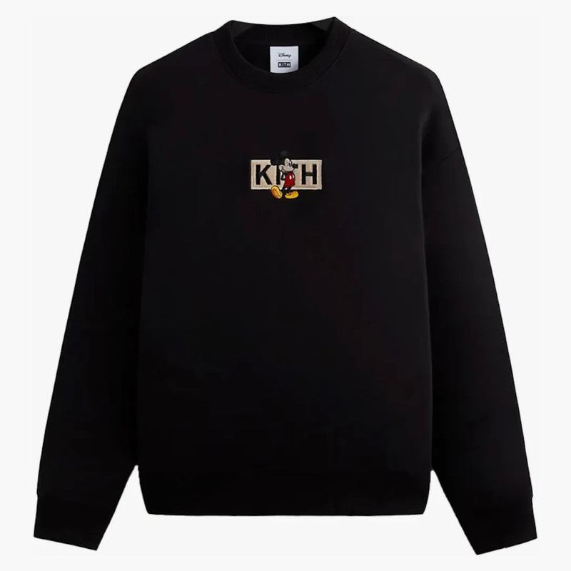 Kith X Disney Mickey & Friends Mickey Classic Logo Crewneck Black