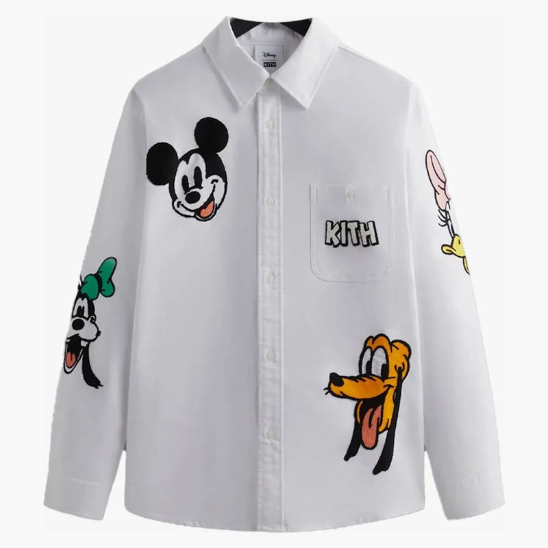 Kith X Disney Mickey & Friends Oxford Apollo Shirt White