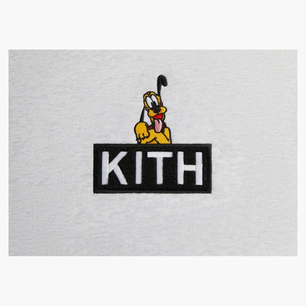 Kith X Disney Mickey & Friends Pluto Classic Logo Hoodie Light Heather Grey