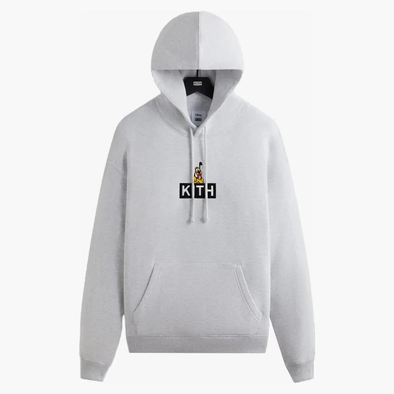 Kith X Disney Mickey & Friends Pluto Classic Logo Hoodie Light Heather Gray