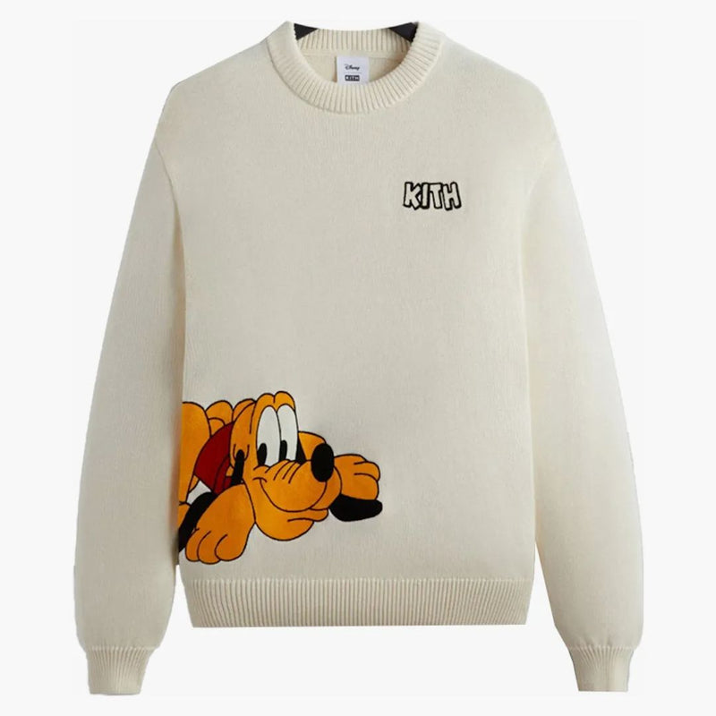 Kith X Disney Mickey & Friends Pluto Crewneck Sweater Sandrift