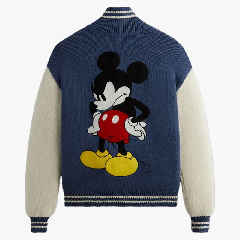 Kith X Disney Mickey & Friends Wyona Full Zip Sweater Heather Indigo