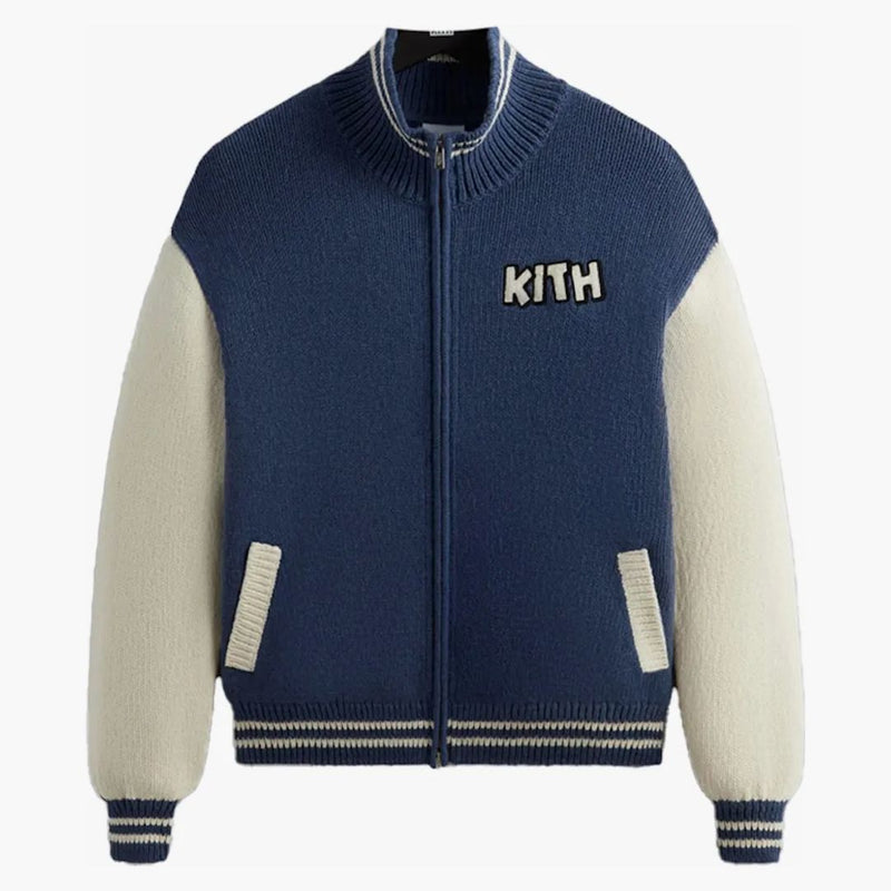Kith X Disney Mickey & Friends Wyona Full Zip Sweater Heather Indigo