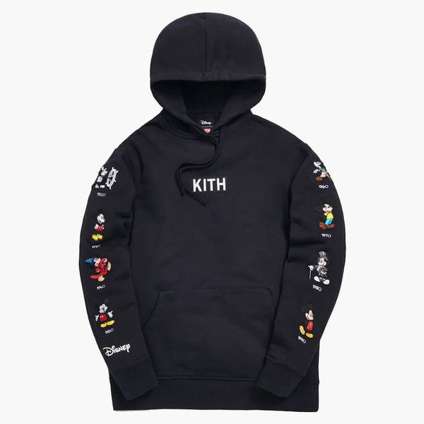 Kith x Disney Mickey Sleeve Patches Hoodie Black