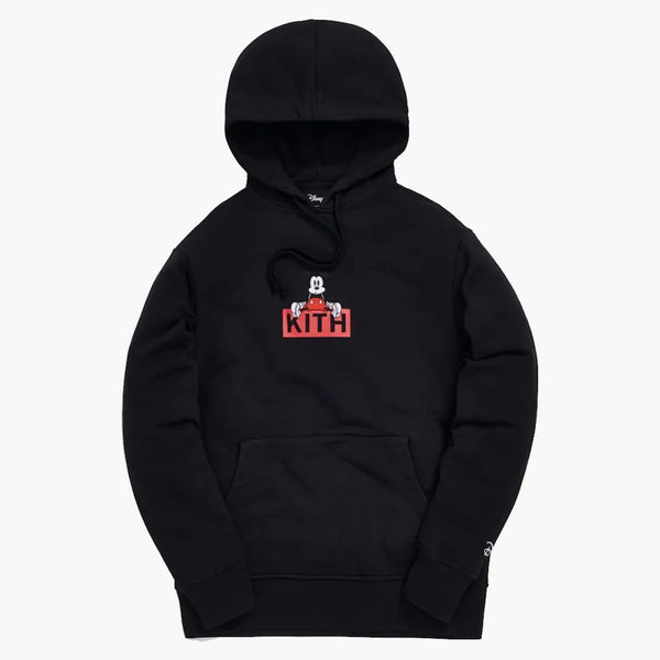 Kith x Disney Sedící klasické logo Mickey Hoodie Black