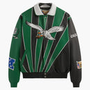 Kith X Jeff Hamilton Nfl Eagles Leather Varsity Jacket Multicolor