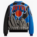 Kith X Jeff Hamilton New York Knicks Leather Varsity Jacket Black