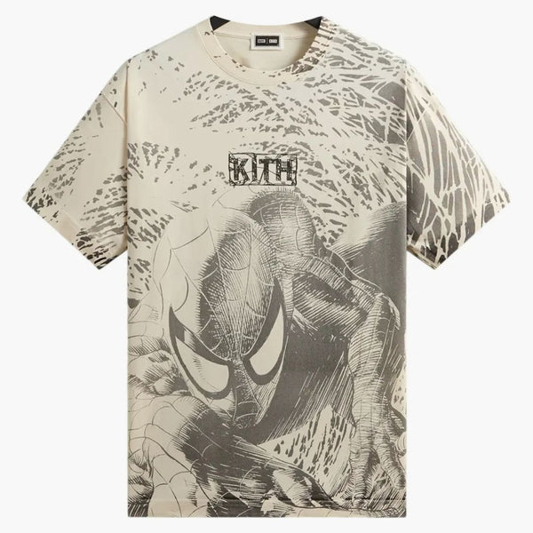 Kith X Marvel Spiderman All-over Printed Vintage Tee Black