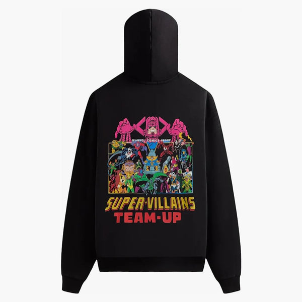 Kith X Marvel Team Up Vintage Nelson Hoodie Black