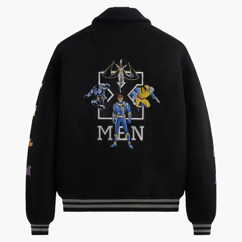 Kith X Marvel X-men Wool Varsity Jacket Black Ph