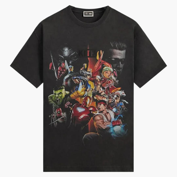 Kith X Marvel Vs. Capcom Ultimate Vintage Tee Black
