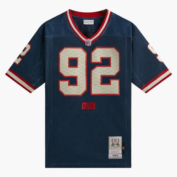Kith X Mitchell & Ness Nfl Michael Strahan Jersey Blue