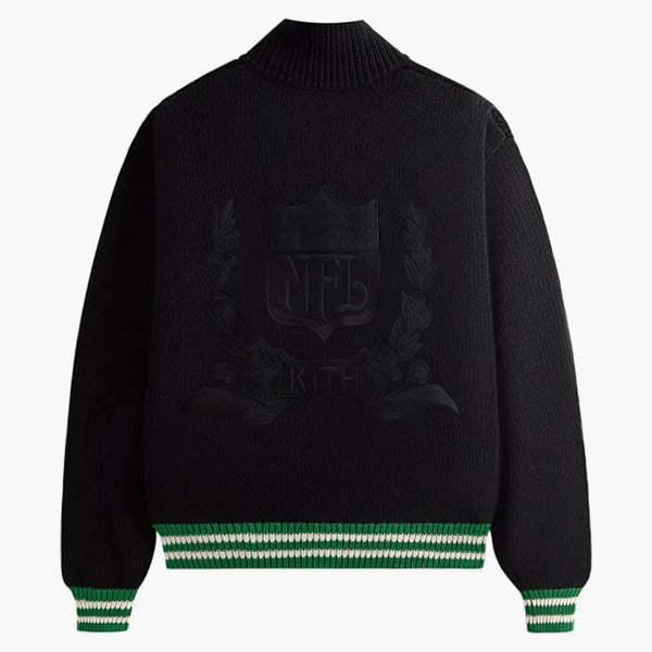 Kith X Nfl 47 Jets Wyona Full Zip Sweater Black