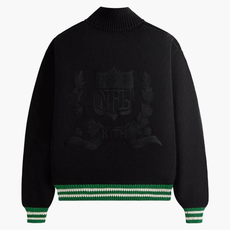 Kith X Nfl 47 Jets Wyona Full Zip Sweater Black