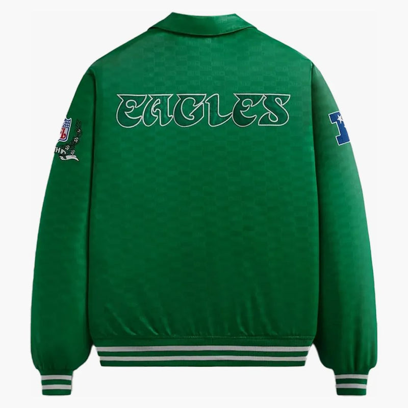 Kith x nfl Eagles satén bombardovací bunda papouška