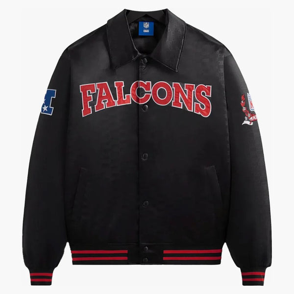 Kith X NFL Falcons satin bomberjacka svart