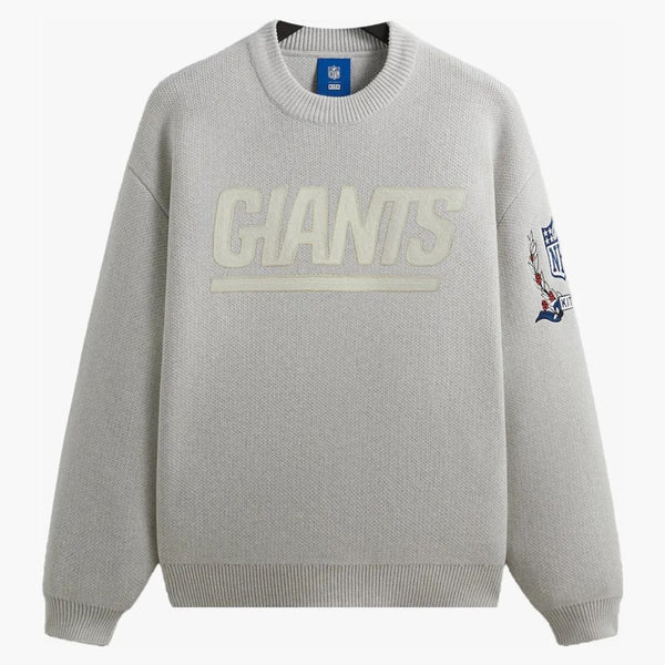 Kith X NFL Giants Chunky Cotton Sweater Light Heather Grey