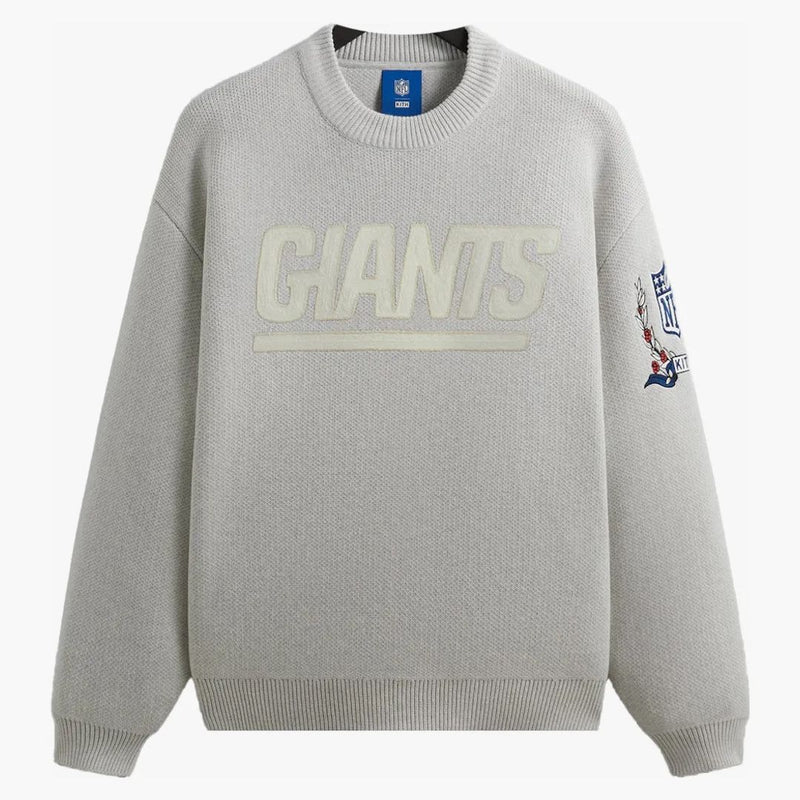 Kith X NFL Giants Chunky Cotton Sweater Light Heather Grey