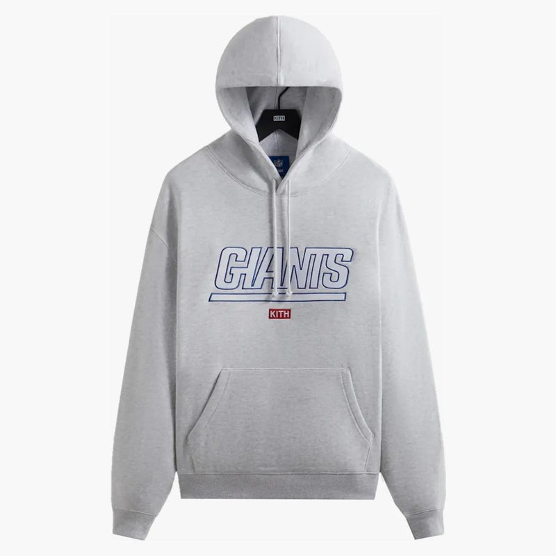Kith X NFL Giants Laurel Hoodie Light Heather Grey