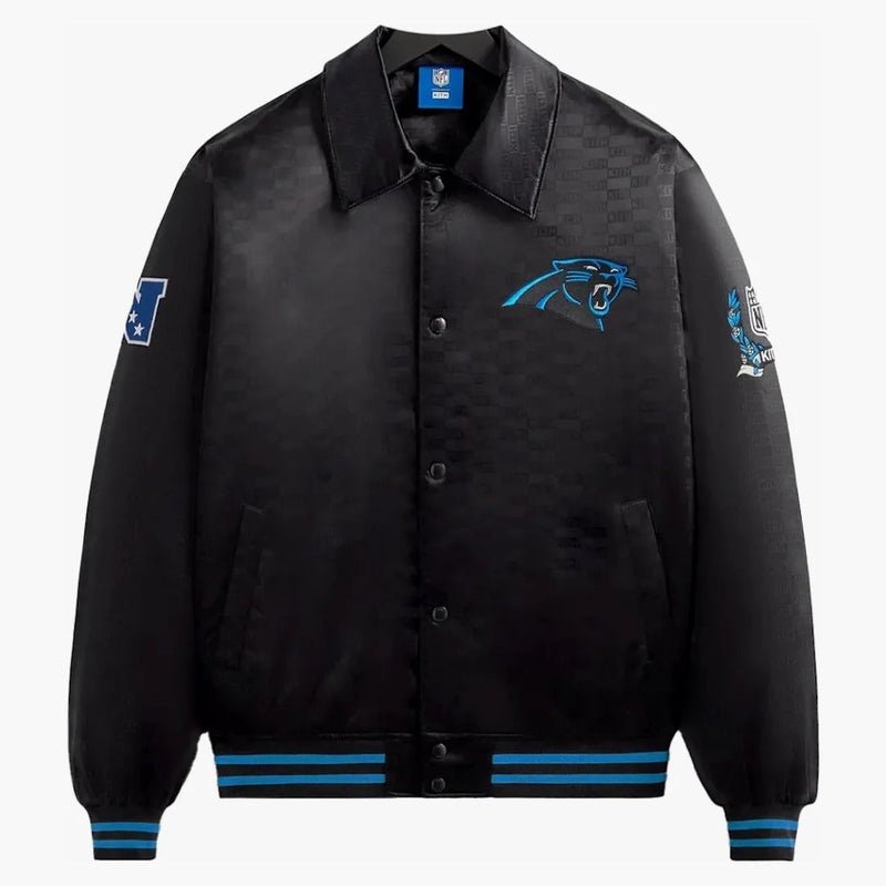 Kith X NFL Panthers Satin Bomber Jacket svart