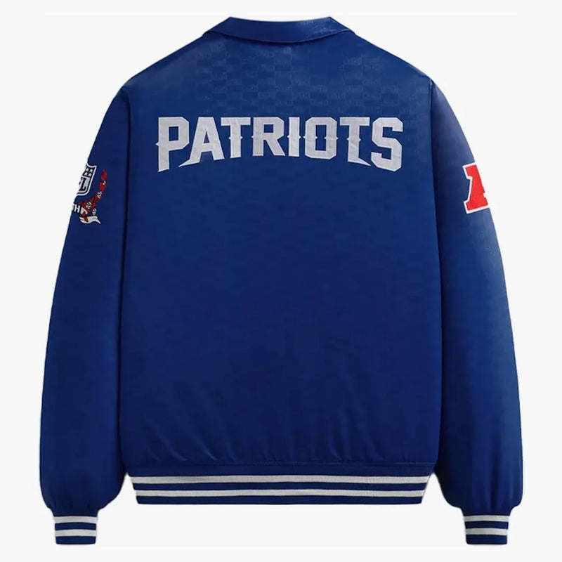 Kith X NFL Patriots Satin Bomber Jacket Action