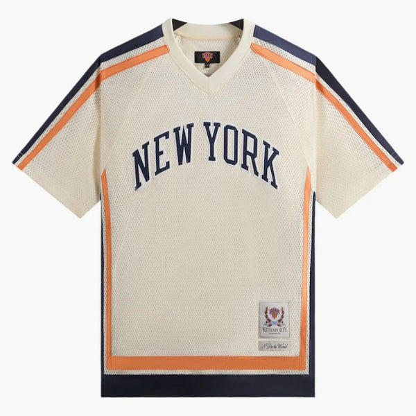 Kith X New York Knicks Mesh Leon Top Sandrift