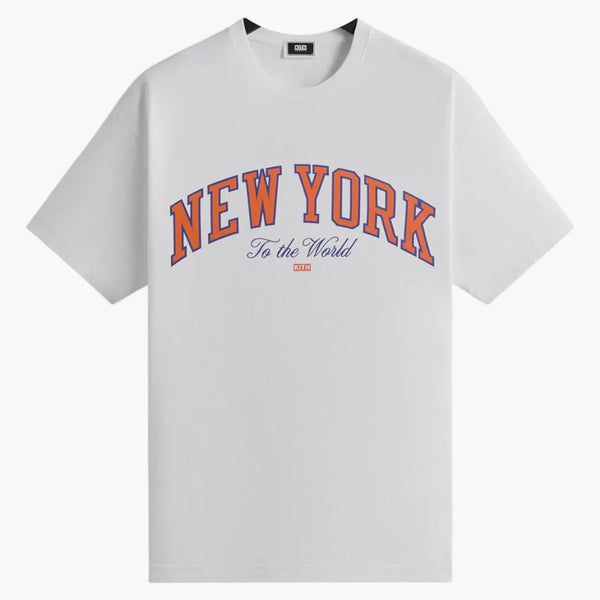Kith X New York Knicks New York To The World Vintage Tee White