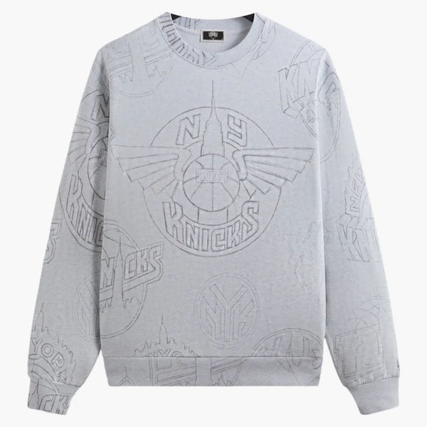 Kith X New York Knicks Sketched Vintage Nelson Crewneck Light Heather Grey