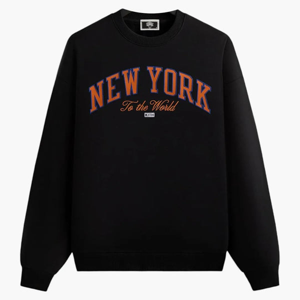 Kith X New York Knicks Vintage Nelson Crewneck Black