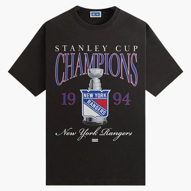 Kith X New York Rangers Champion Vintage Tee Black