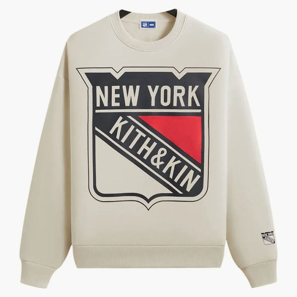 Kith X New York Rangers Shield Nelson Crewneck Sandrift