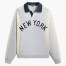 Kith X New York Yankees Paneled Nelson Rugby Light Heather Grey