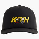 Kith X Peanuts 75 Nolan Poly Foam Suede Brim Trucker Negro