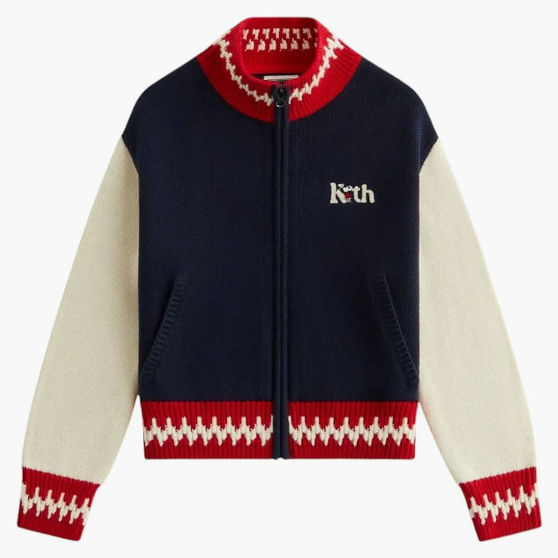 Kith X Peanuts Kids Globe Wyona Full Zip Sweater Nocturnal