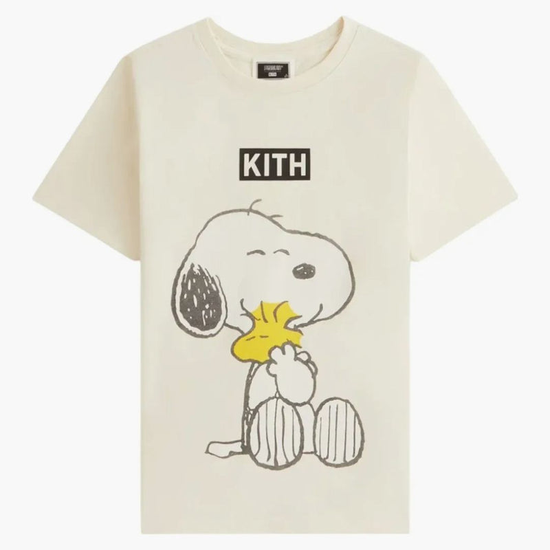 Kith X Peanuts Kids Hug Vintage Tee Sandrift