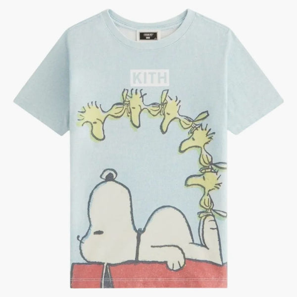 Kith X Peanuts Kids Woodstock Doghouse Vintage Tee Glisten
