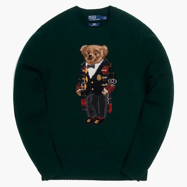Kith x Polo Ralph Lauren Holiday Toggle Coat Bear CrewNeck Green