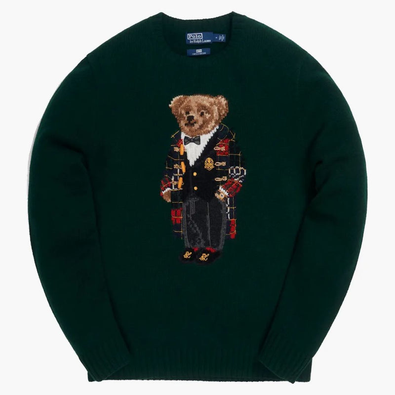 Kith x Polo Ralph Lauren Holiday Toggle Coat Bear CrewNeck Green