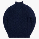 Kith x Polo Ralph Lauren Marled Flag Roll krk CrewNeck Navy Melange