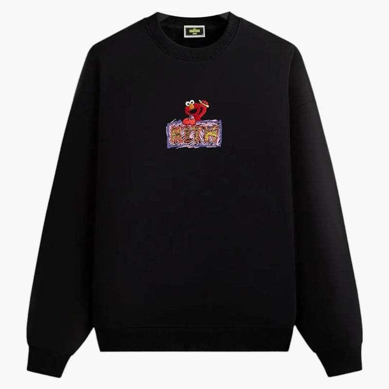 Kith X Sesame Street Elmo Nelson Crewneck Black