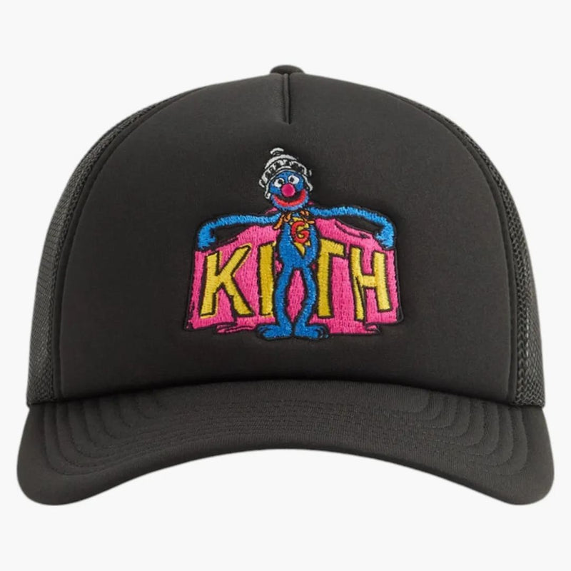 Kith X Sesame Street Super Grover Nolan Trucker Cap Black