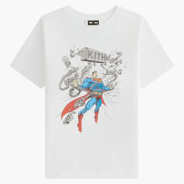 Kith X Superman Kids Chains Vintage Tee White