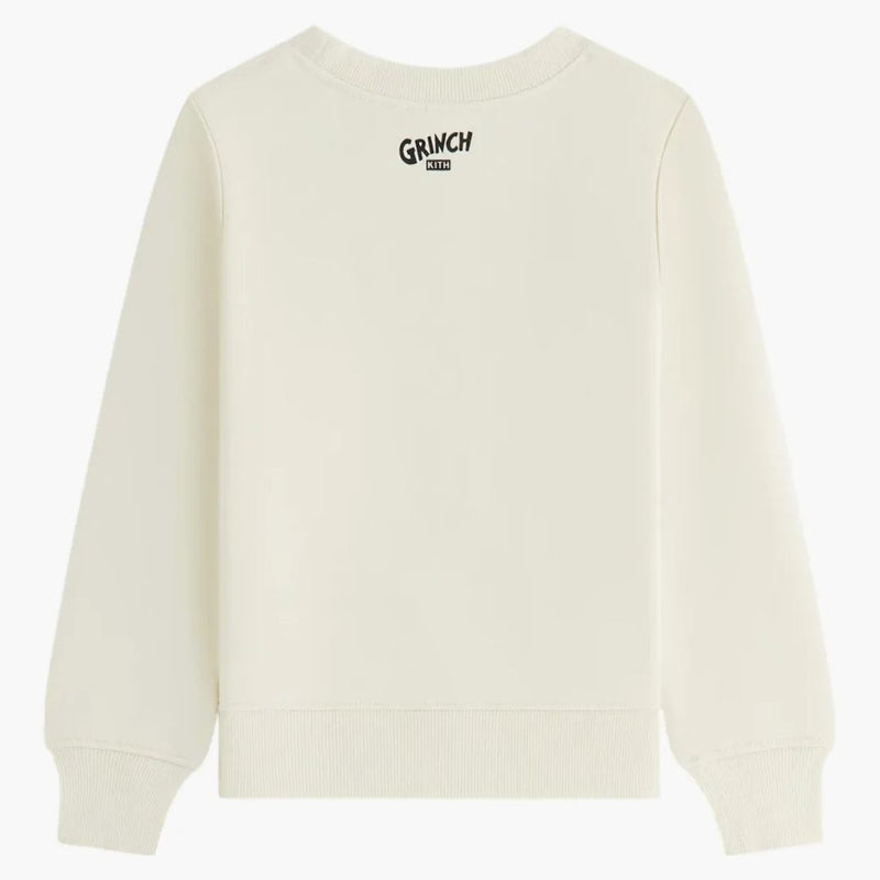 Kith X The Grinch Kids Classic Logo Crewneck Sandrift