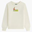 Kith X The Grinch Kids Classic Logo Crewneck Sandrift