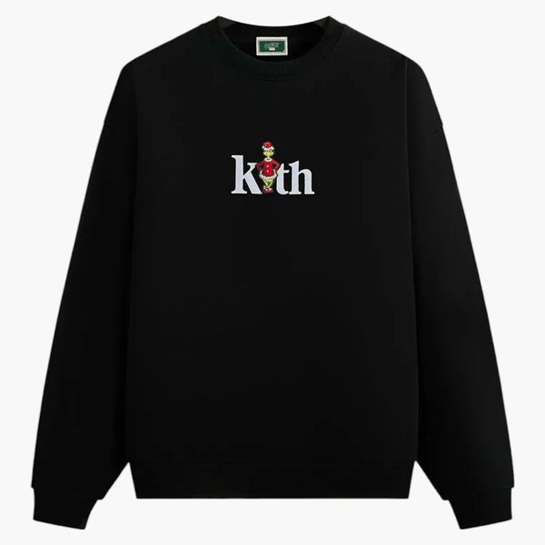 Kith X The Grinch Serif Nelson Crewneck Black Beauty