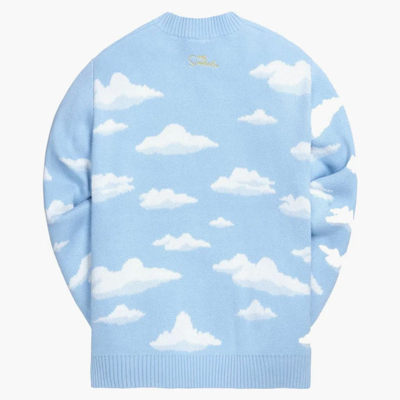 Kith x The Simpsons Cloud Intarsia Svetr modrá