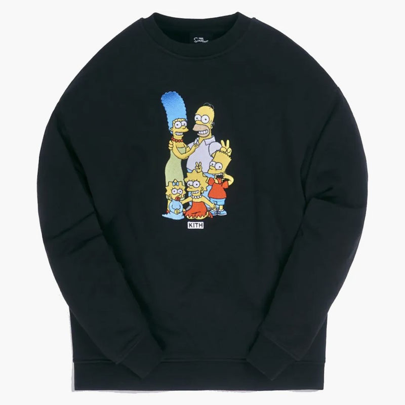 Kith x The Simpsons Portrait Crewneck Black