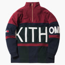 KITH X Tommy Hilfiger Color Block Logo Quarter-Zip Burgundy